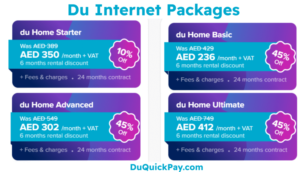 Du Internet Packages