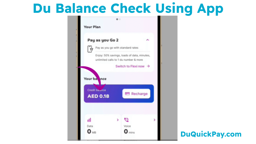 Du Balance Check Using App